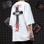 Camiseta Básica Crucifix Peace and Love - BRANCO