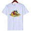 camiseta básica com estampa cubo magico derretendo 