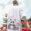 Camiseta Básica Com Estampa Panda Terror - Branco