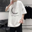 Camiseta Básica Com Estampa Lua Universo- branco 