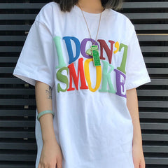 Camiseta Básica I don't Smoke Tumblr
