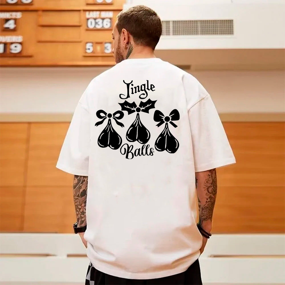 Camiseta Básica Unissex Com Estampa Bolas De Natal