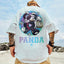 camiseta básica com estampa panda mecanico - Branco