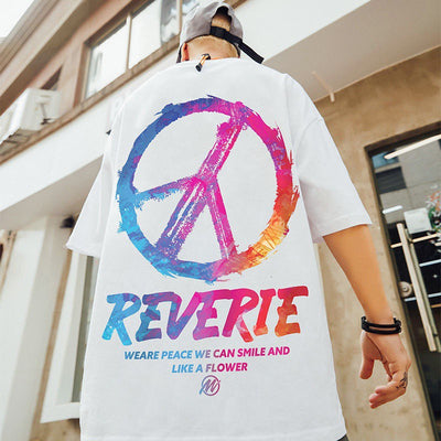 Camiseta Básica Com Estampa Reverie Circulo Com Colorido