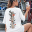 Camiseta Básica Spine With Flowers -  branco