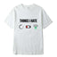Camiseta básica com estampa bateria e wifi