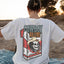 Camiseta Feminina Com Estampa Esqueleto Cigarro Cowboy