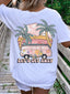 Camiseta Feminina Com Estampa Van Rosa Coqueiros