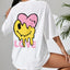 Camiseta Feminina Love Heart Smile Melting Coração - BRANCO 