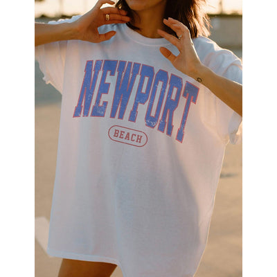 Camiseta Básica Feminina Com Estampa Newport