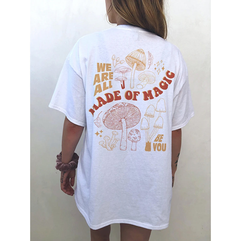 Camiseta Básica unissex com Estampa Plantas cogumelo