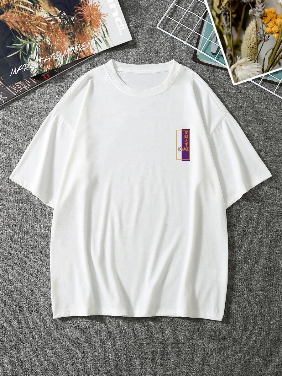 Camiseta masculina com estampa placa kanji