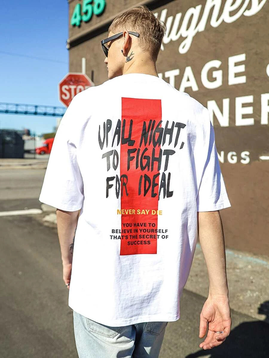 Camiseta Básica Masculina Street Up All Night Branco