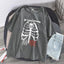 Camiseta básica com estampa esqueleto Caveira
