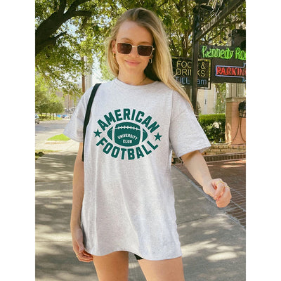 Camiseta Básica Feminina Com Estampa Futebol Americano