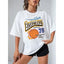 Camiseta Básica feminina Com Estampa Bola De Basket