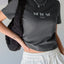 Camiseta Básica Feminina Borboletas See The Good Tumblr Cinza