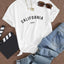 camiseta feminina com estampa california 1991