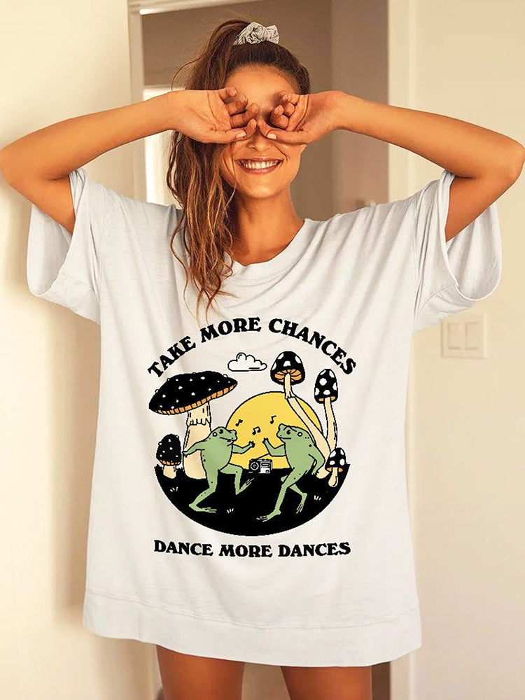 Camiseta Básica Com Estampa Dança Dos Sapos
