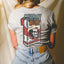 Camiseta Feminina Com Estampa Cigarro Esqueleto Cowboy