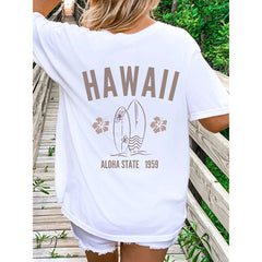 Camiseta Feminina Hawaii Aloha State 1959