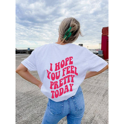 Camiseta Básica Feminina Com Estampa Frase Motivacional
