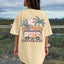 Camiseta Feminina Com Estampa Van rosa Coqueiros