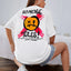 Camiseta Básica Com Estampa  Rosto Morto Amarelo