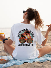 Camiseta Feminina The Beach is Calling and I Must Go