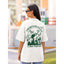 Camiseta Básica Feminina Com Estampa Montanha Borboleta