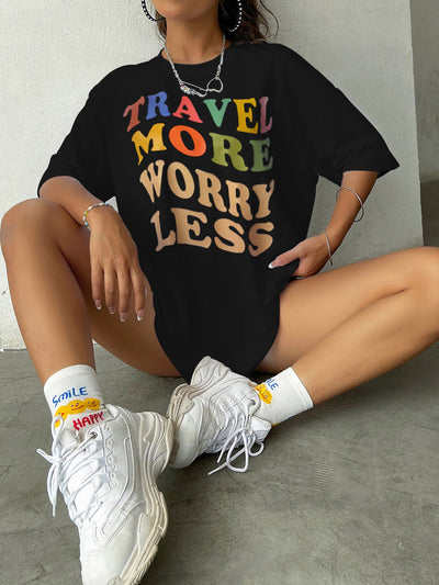 Camiseta Feminina Com Estampa Travel More