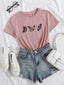 Camiseta feminina com estampa asas borboleta Rosa Bebê 