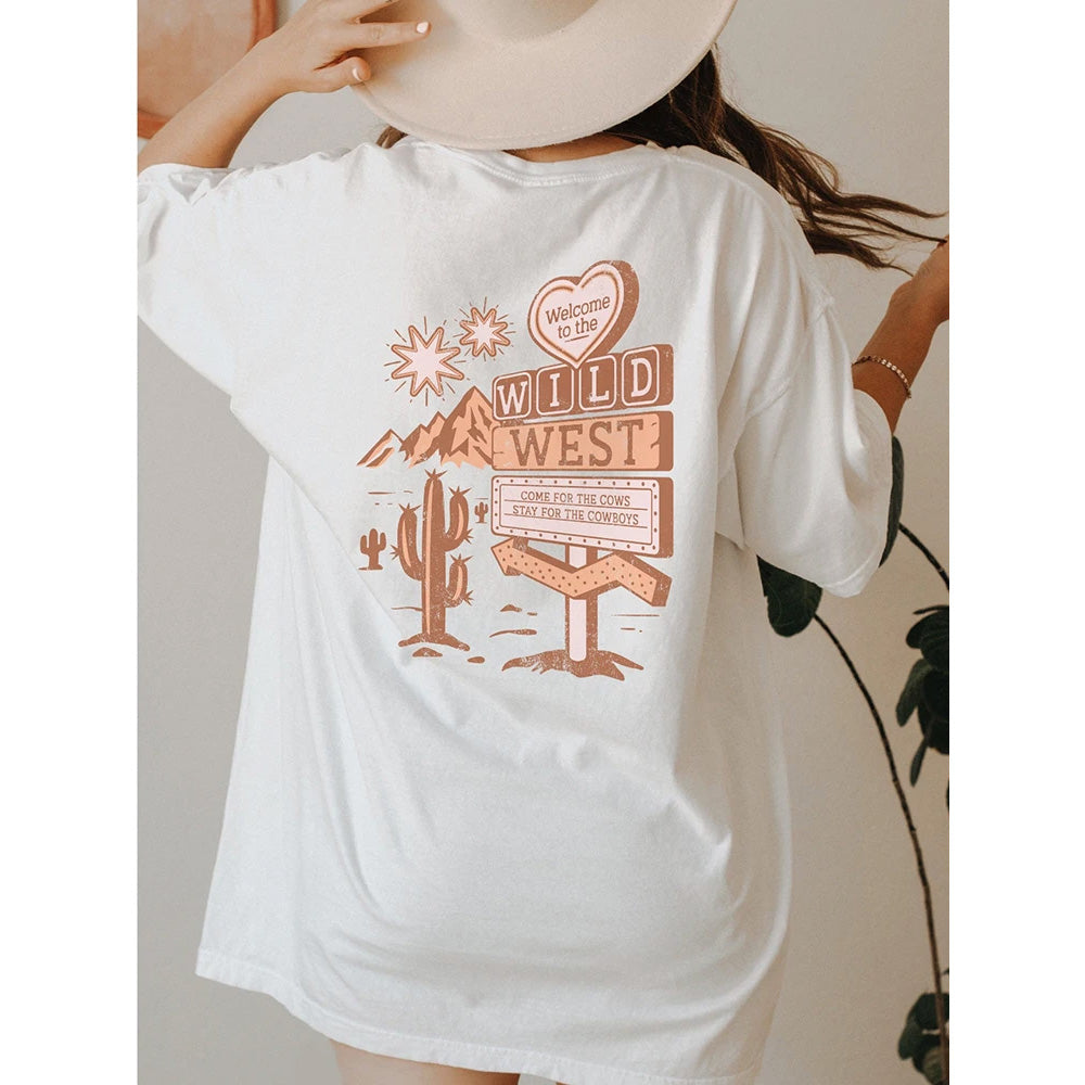 Camiseta Básica Unissex Com Estampa Deserto Montanha
