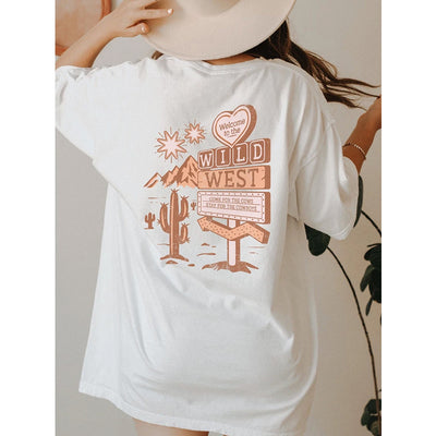 Camiseta Básica Unissex Com Estampa Deserto Montanha