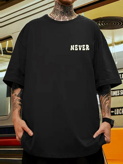 camiseta masculina com estampa  never