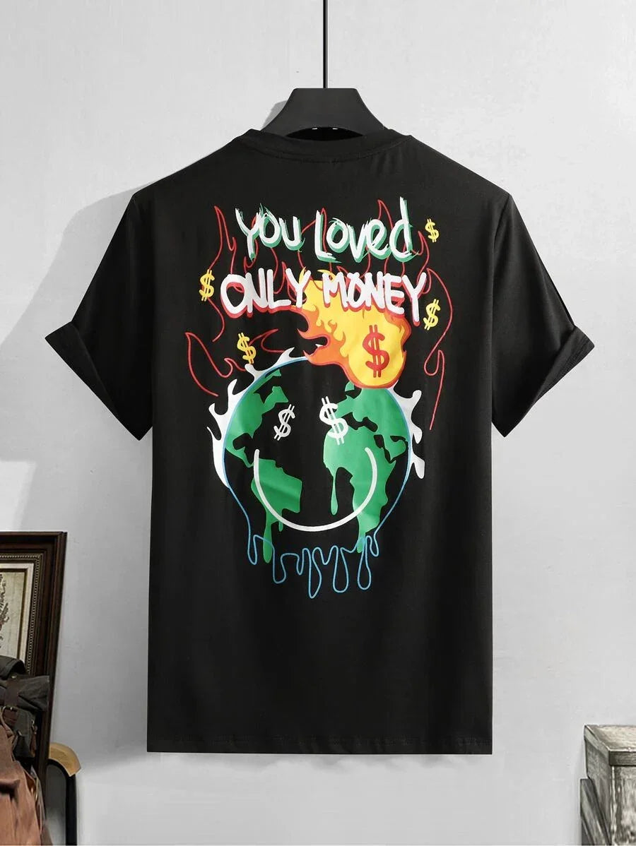 Camiseta Masculina Street You Loved Only Money - PRETO ( COSTA ) 