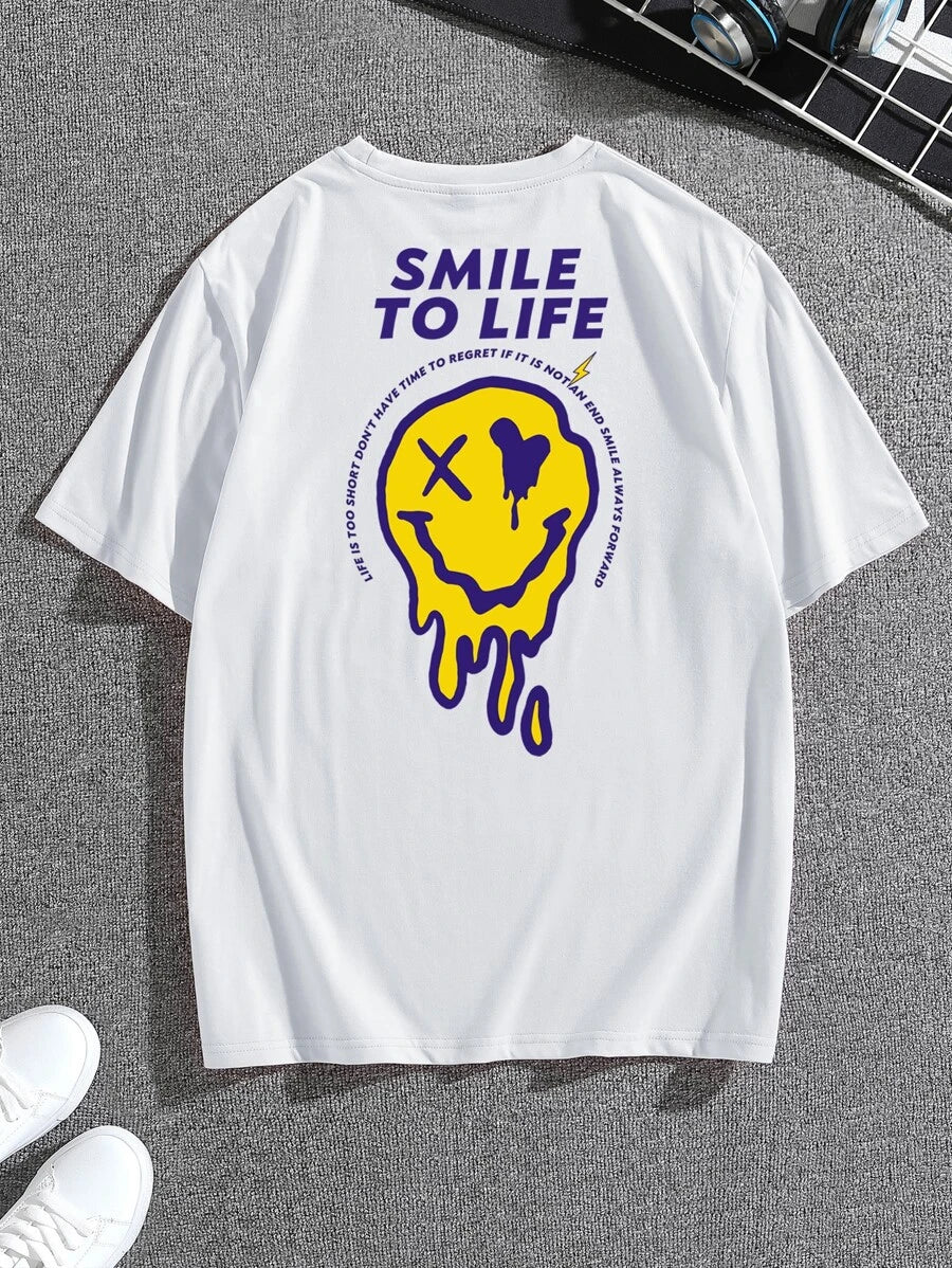 Camiseta Masculina Smile to Life Sorria para a Vida T SETE CUSTOM INDUSTRIA COMERCIO E CONFECCOES DO VESTUARIO LTDA