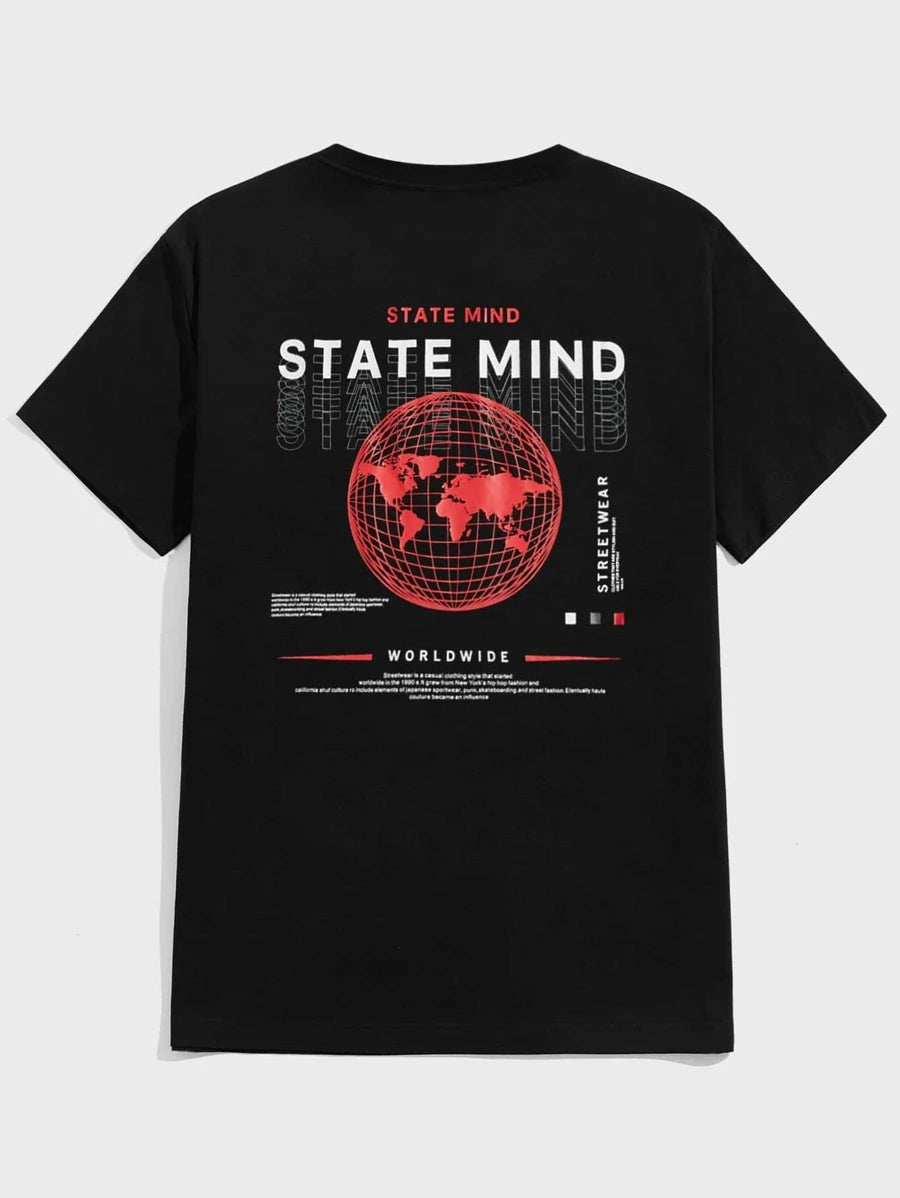 Camiseta masculina com estampa  Mundo Vermelho