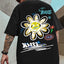 Camiseta Masculina Street Rose Flower Flor costas - preto