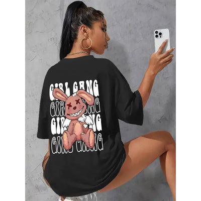 Camiseta Básica Unissex Com Estampa Coelho De Pelucia