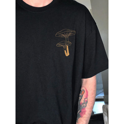 Camiseta básica Unissex Com Estampa Cogumelo Planta