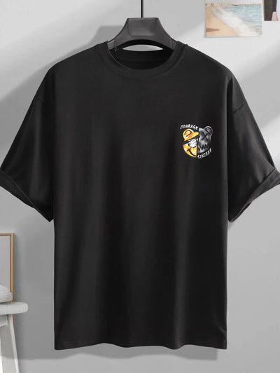 Camiseta Básica Masculina Urso Idea Era Street Bear First Class Preto