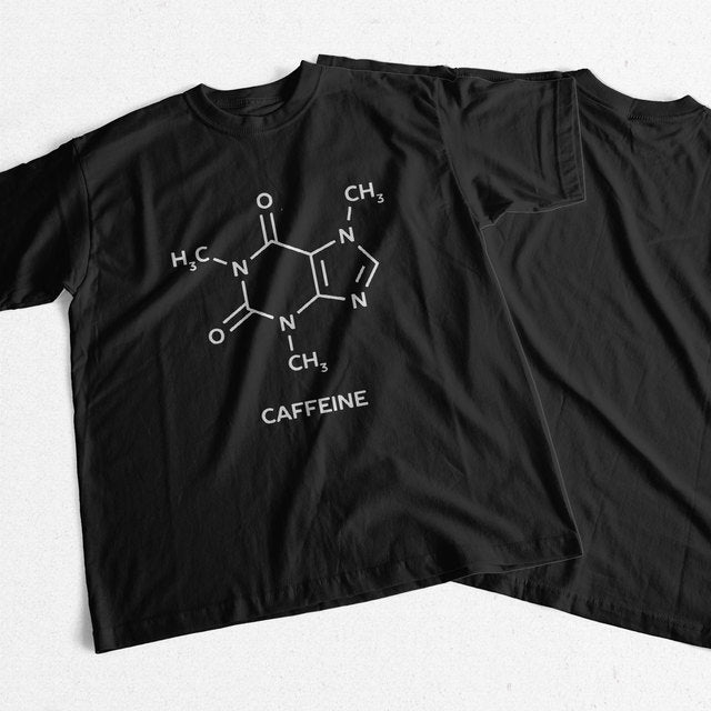 Camiseta Básica Caffeine Cafeína preto