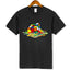 camiseta básica com estampa cubo mágico derretendo