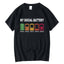 camiseta básica com estampa bateria social
