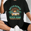 Camiseta Básica Com Estampa Van Praia Surf - Preto