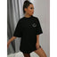 Camiseta Básica feminina Com Estampa Rosto Feliz