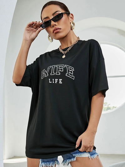 Camiseta Básica com Estampa Mulher