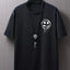 camiseta básica com estampa rosto morto