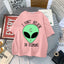 camiseta básica com estampa alien verde - Rosa bebe